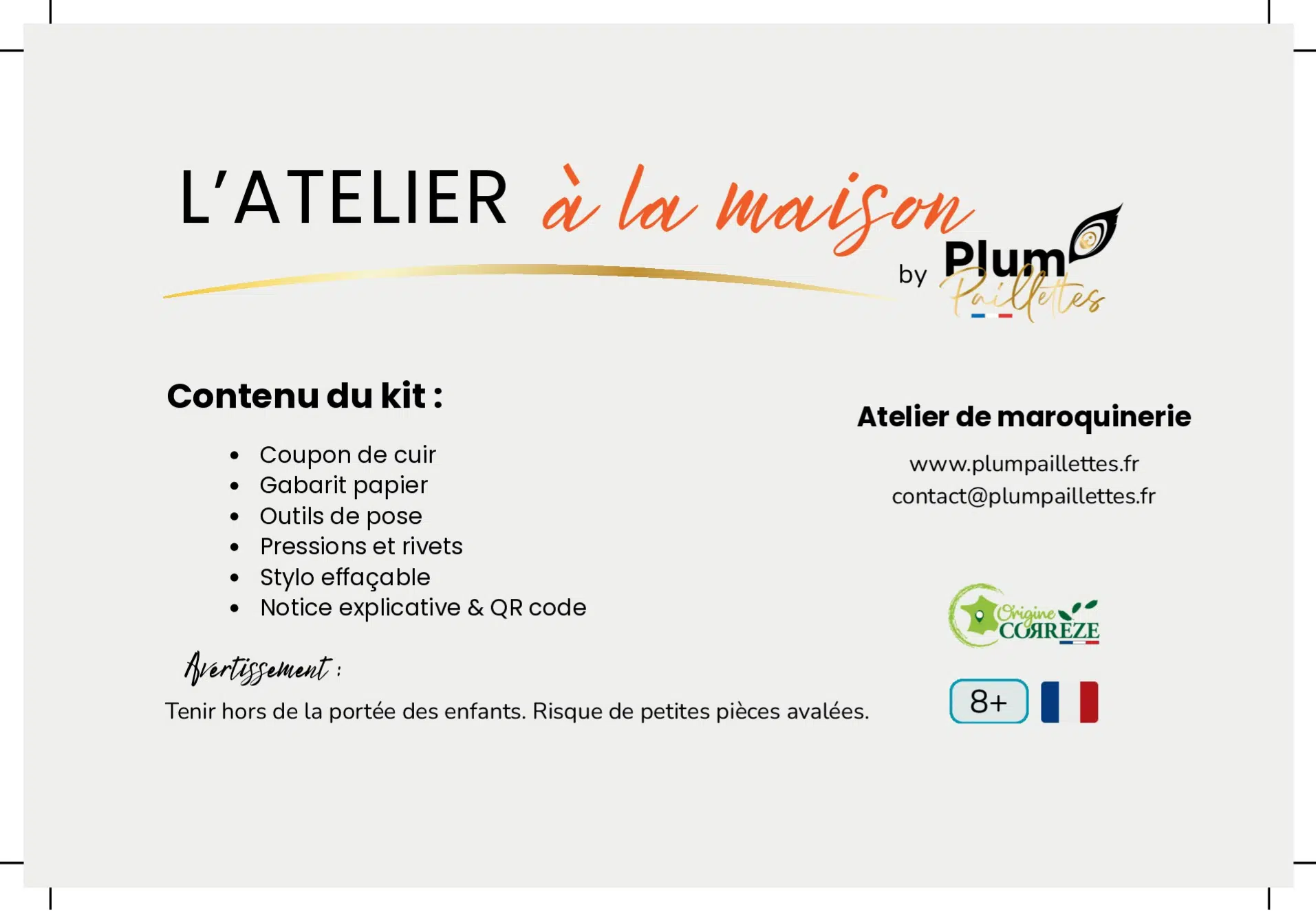 Kit DIY petit porte-monnaie en cuir - L'Atelier à la maison by Plum'paillettes – Image 2