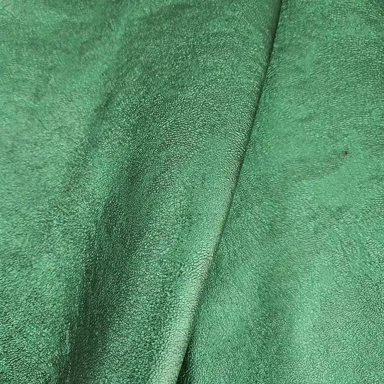 cuir vert émeraude métallisé